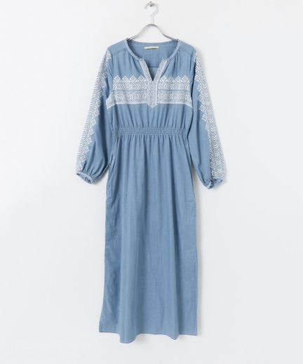 Ne Quittez Pas デニム刺繍ギャザーワンピース 171n W6 Ul74 Urban Research Outlet