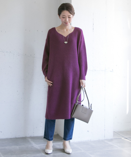 片畦ハートネックニットワンピース Ur87 26s002 Urban Research Outlet