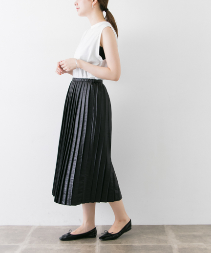 レザーライクプリーツスカート Ur86 25c003 Urban Research Outlet