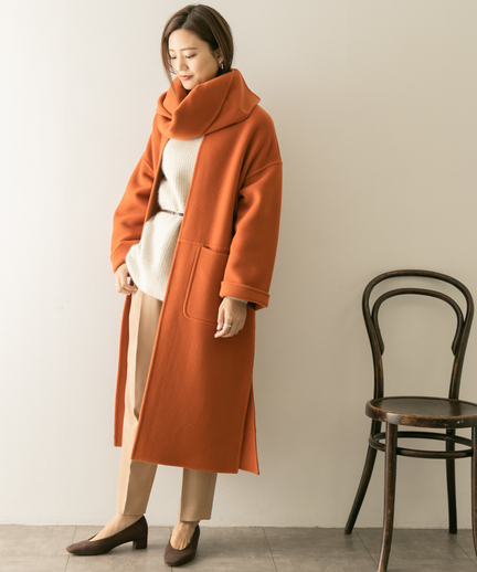 ストール付きノーカラーリバーコート Ur97 27c002 Urban Research Outlet