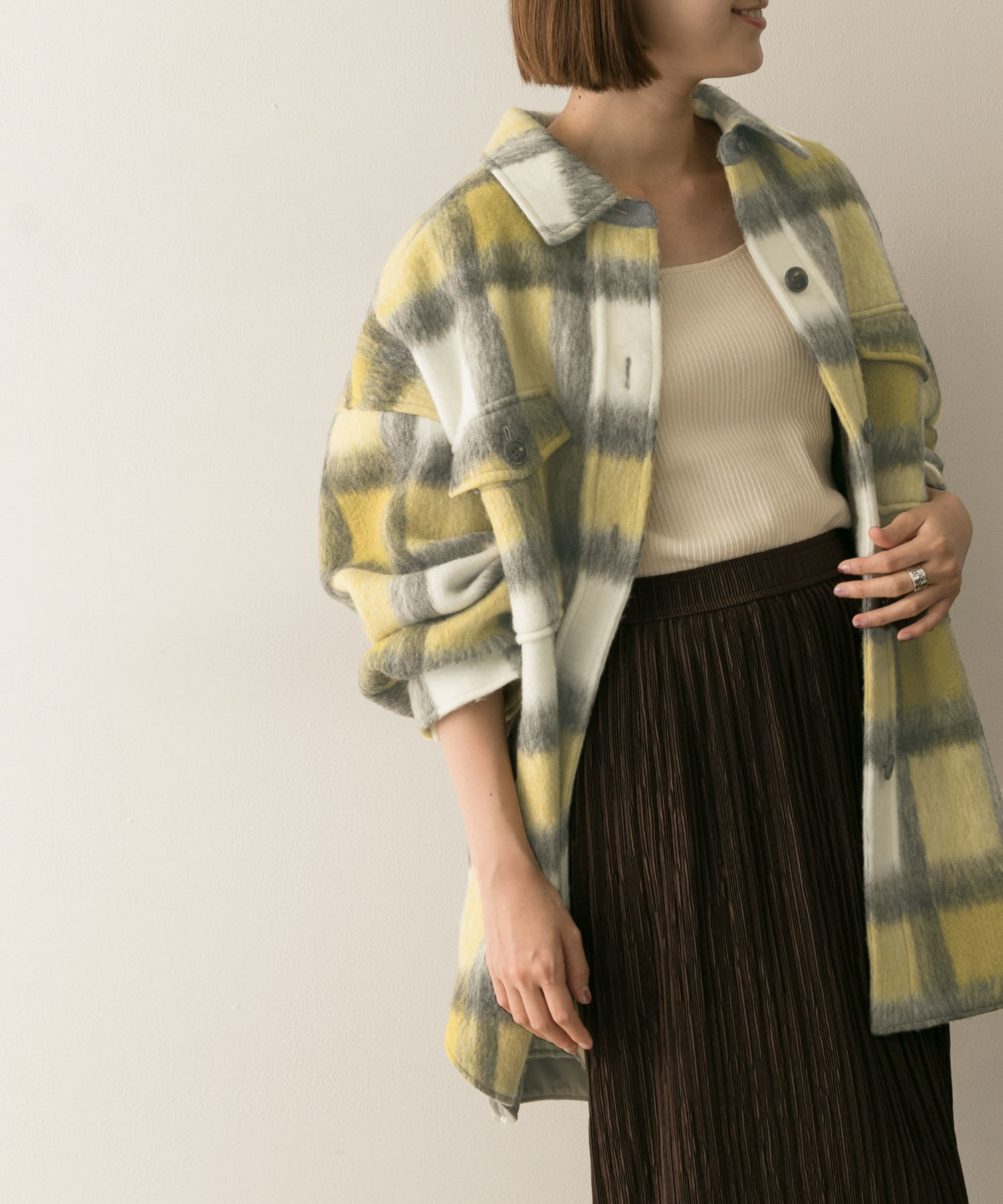 シャギーチェックcpoコート Ur97 27c014 Urban Research Outlet