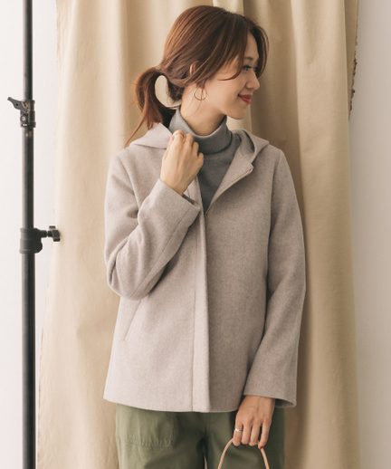 ウールフードショートコート Dr87 27m709 Urban Research Outlet