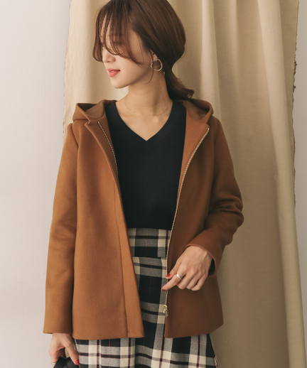 ウールフードショートコート Dr87 27m709 Urban Research Outlet