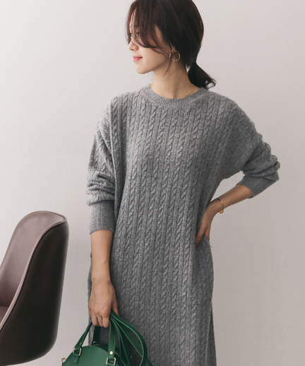 ケーブルニットロングワンピース Dr87 26r703 Urban Research Outlet