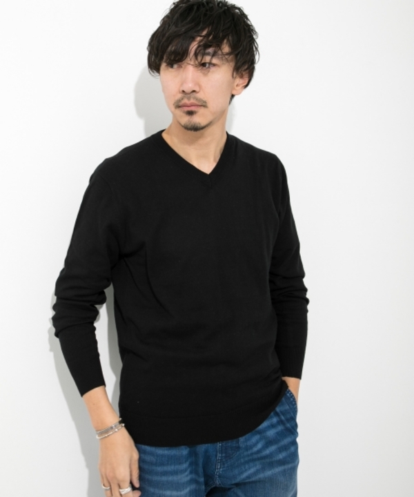 洗濯機で洗える ウォッシャブルvネックコットンニット Ra84 12m001 Urban Research Outlet