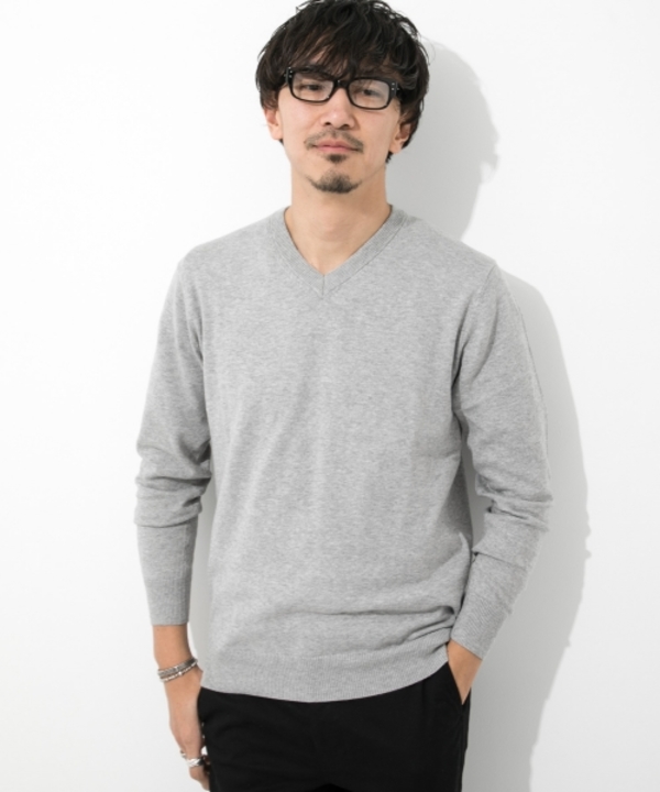 洗濯機で洗える ウォッシャブルvネックコットンニット Ra84 12m001 Urban Research Outlet