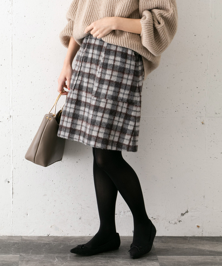 シャギーチェックスカート Ra97 25d008 Urban Research Outlet シャギーチェックスカート Ra97 25d008 Urban Research Outlet