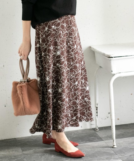 アートフラワープリントスカート Ra96 25k003 Urban Research Outlet