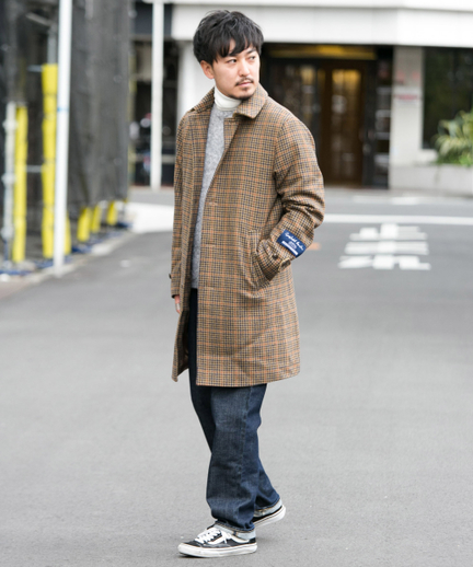 ステンカラーガンクラブチェックコート La87 17s016 Urban Research Outlet