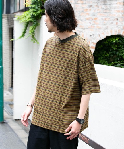 ネイティブジャガードボーダーtシャツ La05 11y502 Urban Research Outlet