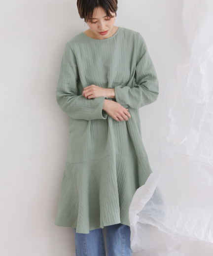 ガーゼペプラムワンピース Kb94 26j110 Urban Research Outlet