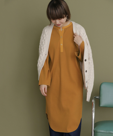 ヘンリーネックリブワンピース Kb87 26v060 Urban Research Outlet