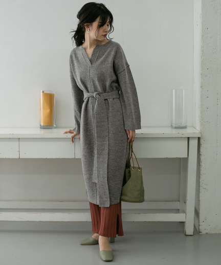 キーネックbigニットワンピース Kc97 26v040 Urban Research Outlet