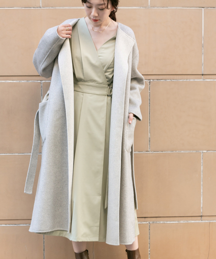 Kbf ノーカラーリバーコート Kp97 27n040 Urban Research Outlet