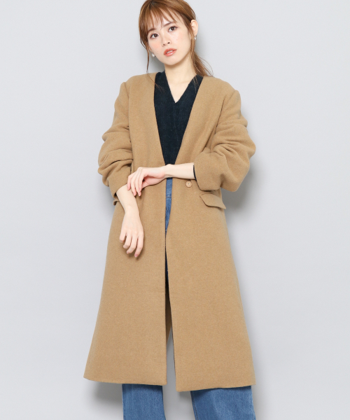 ウールノーカラーコート Aa87 27a110 Urban Research Outlet