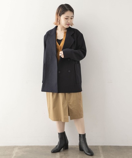 ウール混メルトンダブルショートコート Wh87 27m051 Urban Research Outlet