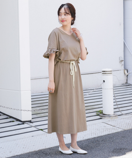 シニアファッション 無地ロングワンピースノースリップリゾートワンピース 女の子 ロングワンピース 子ども ロングワンピース グリーンオレンジブラウンブ 人気が高い Farmerscentre Com Ng